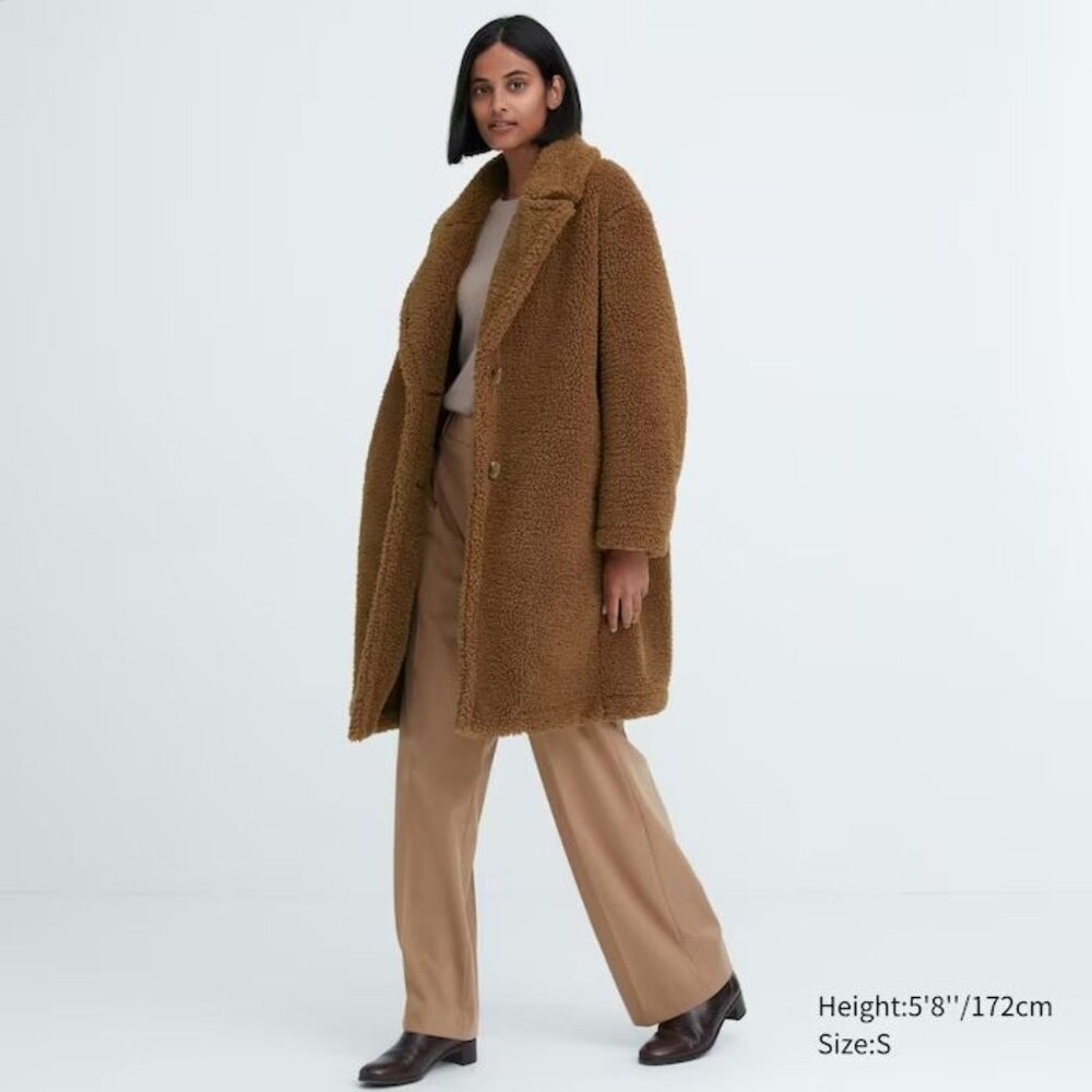 Uniqlo teddy coat size small